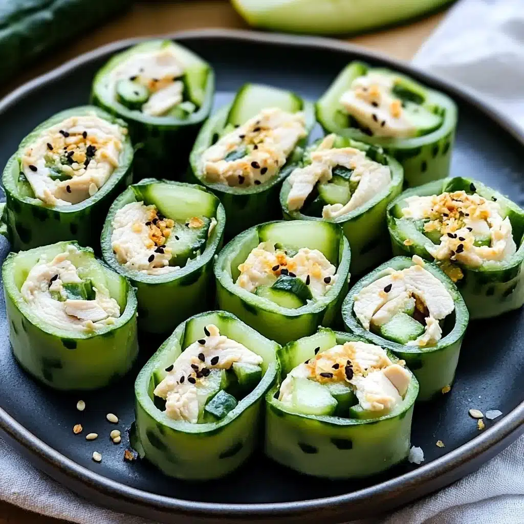 Chicken Salad Cucumber Roll Ups