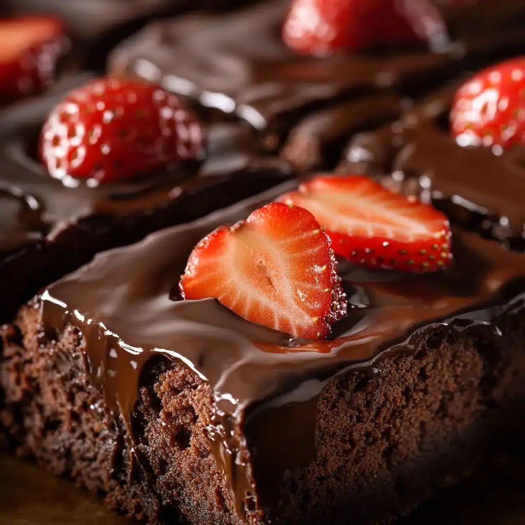 Chocolate Covered Strawberry Brownies