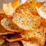 Cottage cheese chips served in a bowl - the ultimate high-protein snack