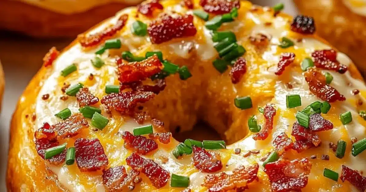Creamy Bacon Cheddar Bagels
