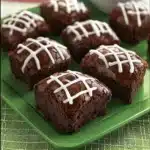 Delicious football-themed brownies decorated for game day treats