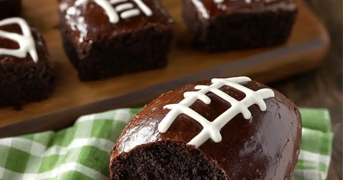 Fudgy Football Brownies