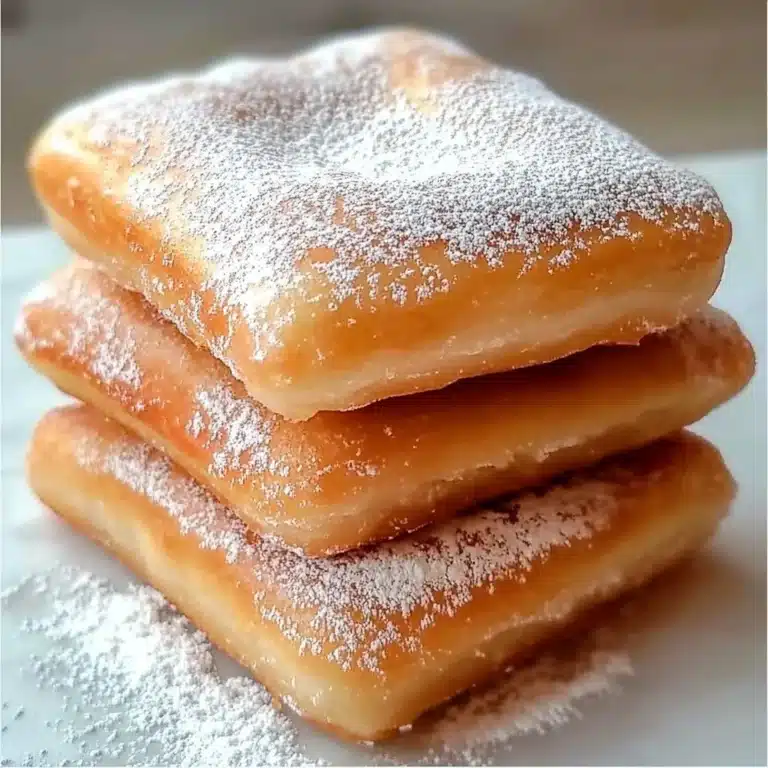 Light and fluffy buttermilk beignets dusted with powdered sugar