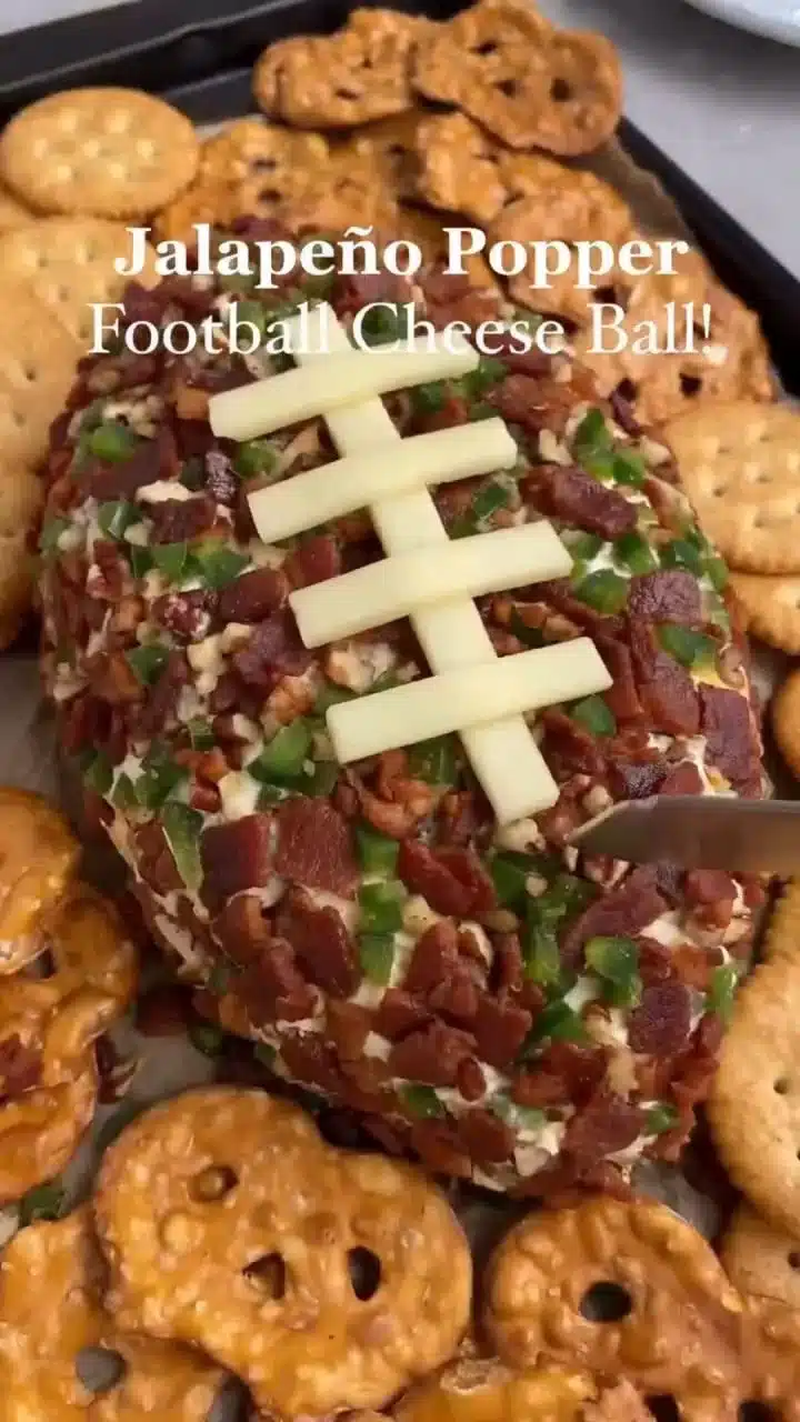 Jalapeño Popper Football Cheese Ball