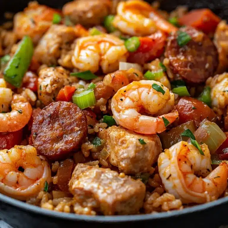 Jambalaya Recipe 5 Delicious bowl of Jambalaya with shrimp, sausage, and vegetables
