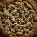 Delicious jumbo chocolate chip cookies fresh out of the oven