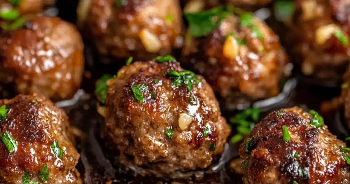 Keto Garlic Butter Meatballs