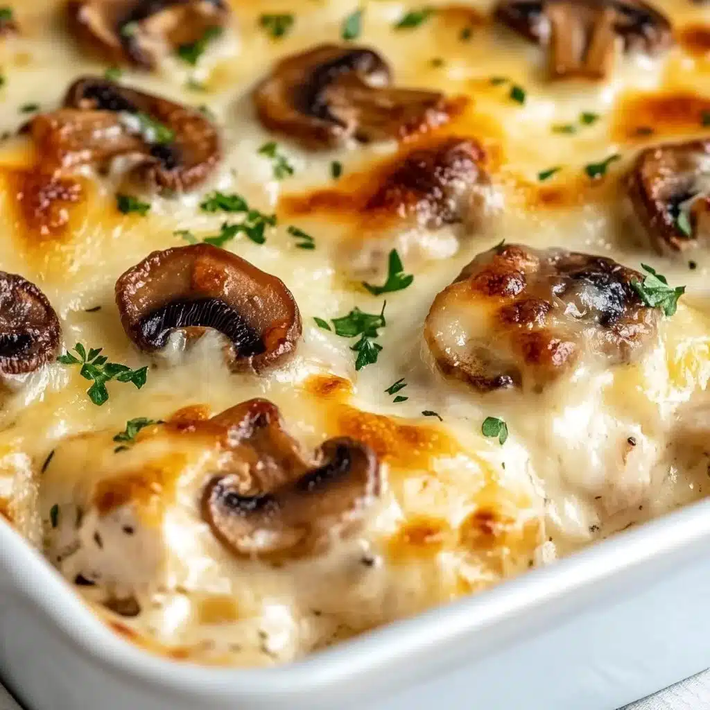 Keto Garlic Mushroom Chicken Casserole
