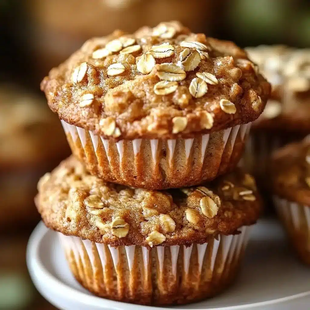 Moist Applesauce Oatmeal Muffins