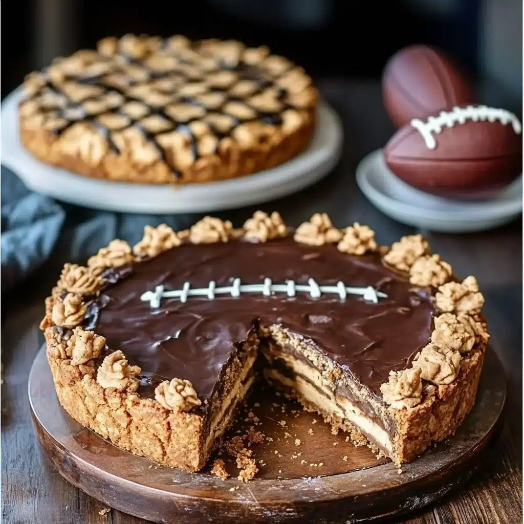 Peanut Butter Cup Football Cookie Cake