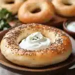 Homemade protein bagels made with Greek yogurt, perfect for a healthy snack.