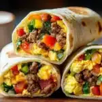 Protein-packed breakfast burritos ready to freeze and reheat for a quick meal