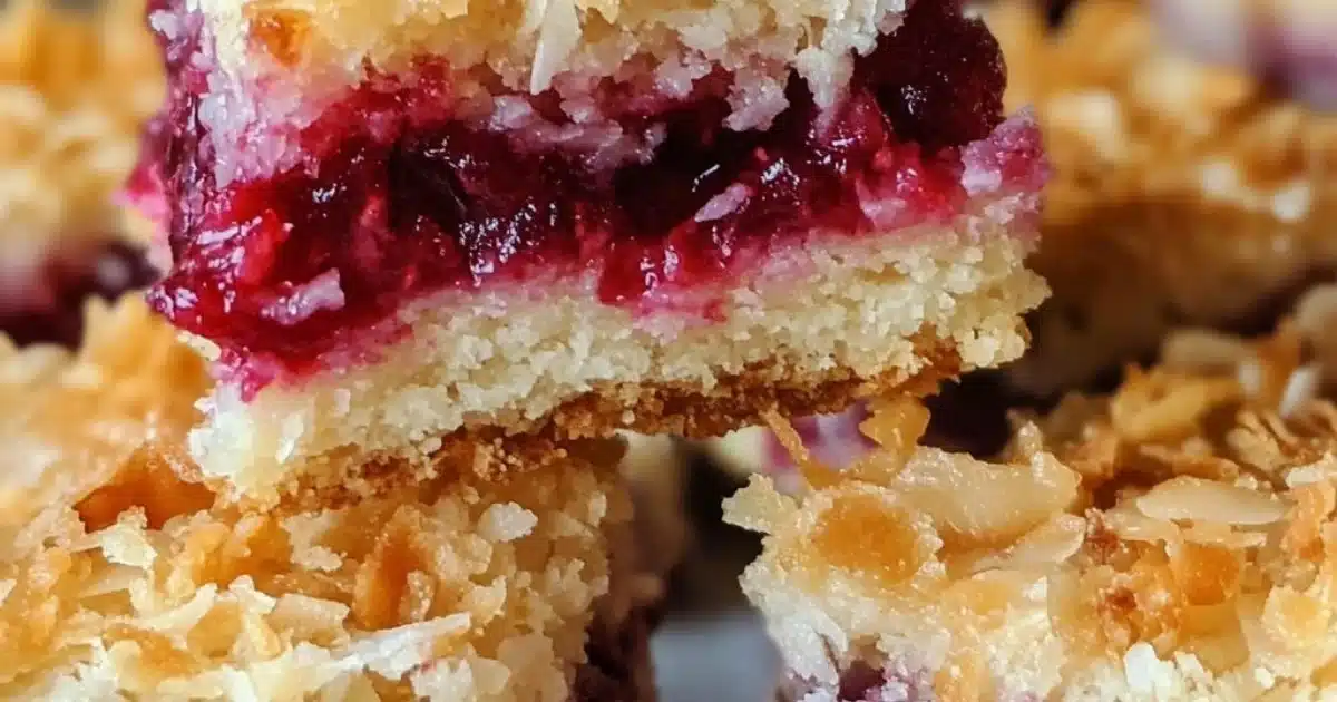 Raspberry Coconut Bars Recipe