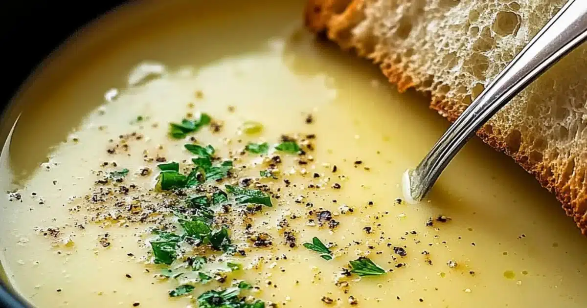 Rustic Country French Style Garlic Soup