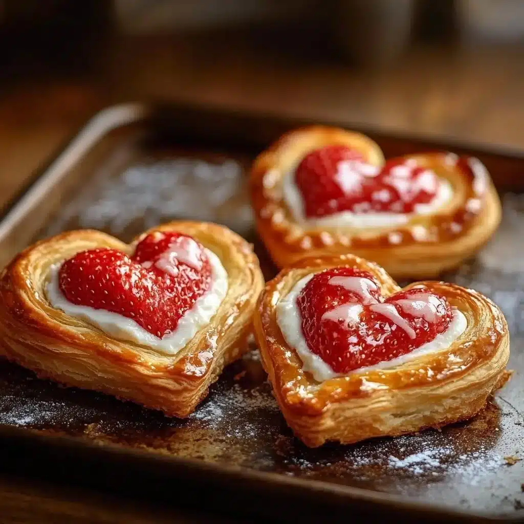 Strawberry Cream Cheese Heart Danishes