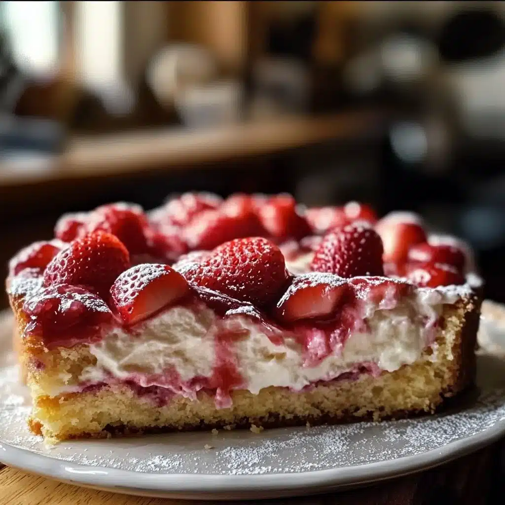 Strawberry Earthquake Cake