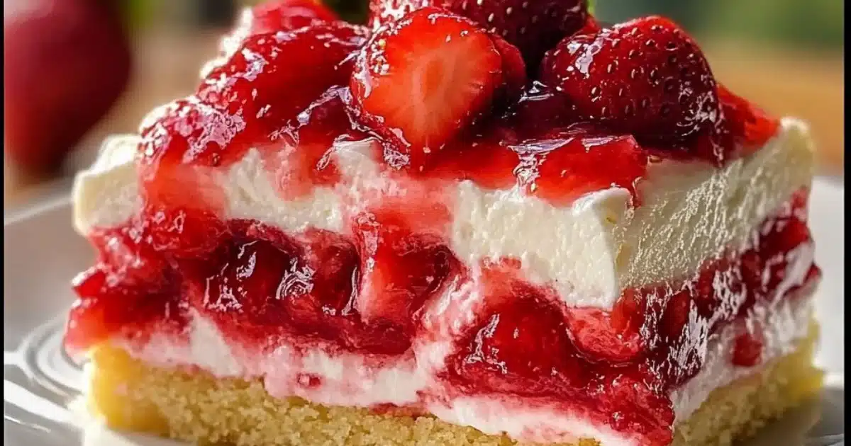 Strawberry Earthquake Cake