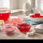 Bowl of colorful Keto Jello made with sugar-free ingredients