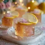 Refreshing Mounjaro Drink served in a glass with a slice of fruit.