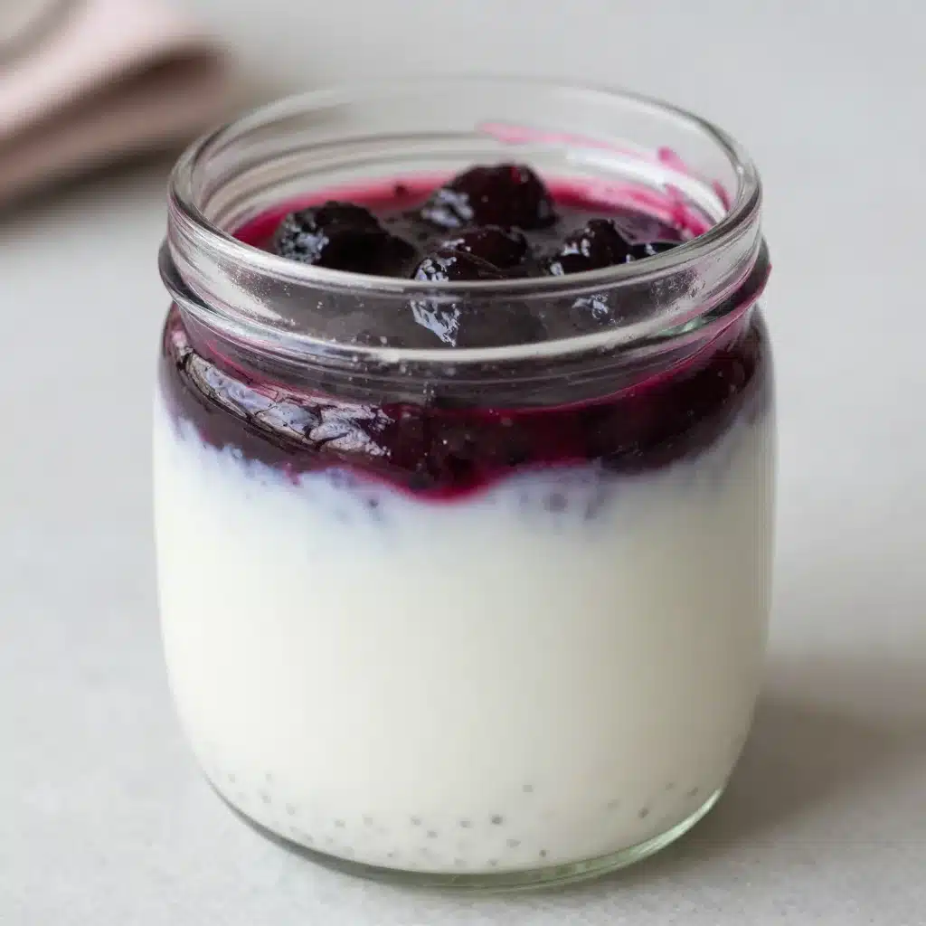 Blueberry coconut chia seed pudding for a healthy protein-rich snack
