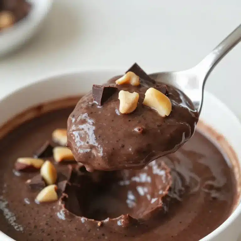 Delicious chocolate chia pudding served in a bowl, showcasing a healthy breakfast option.