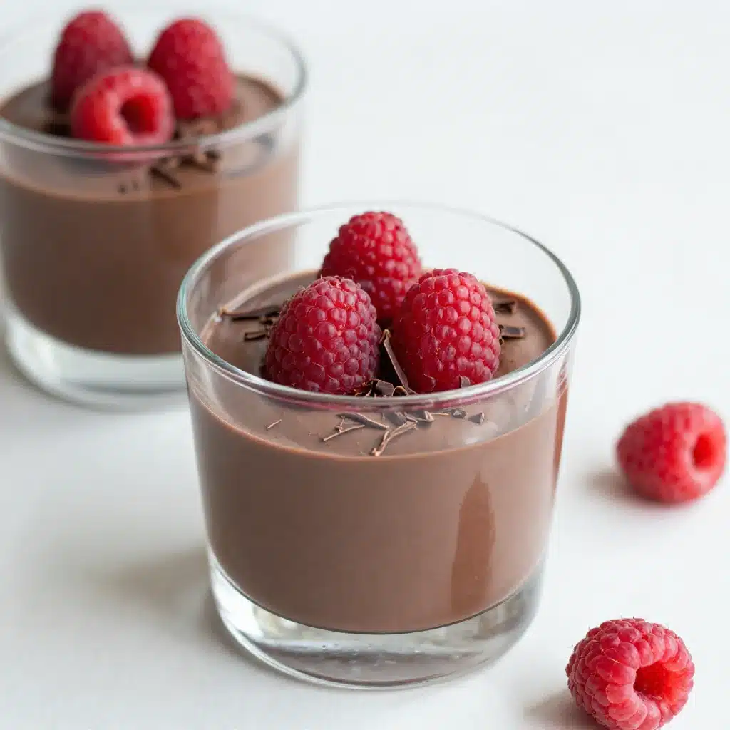 Chocolate Chia Seed Pudding served in a bowl with fresh berries on top