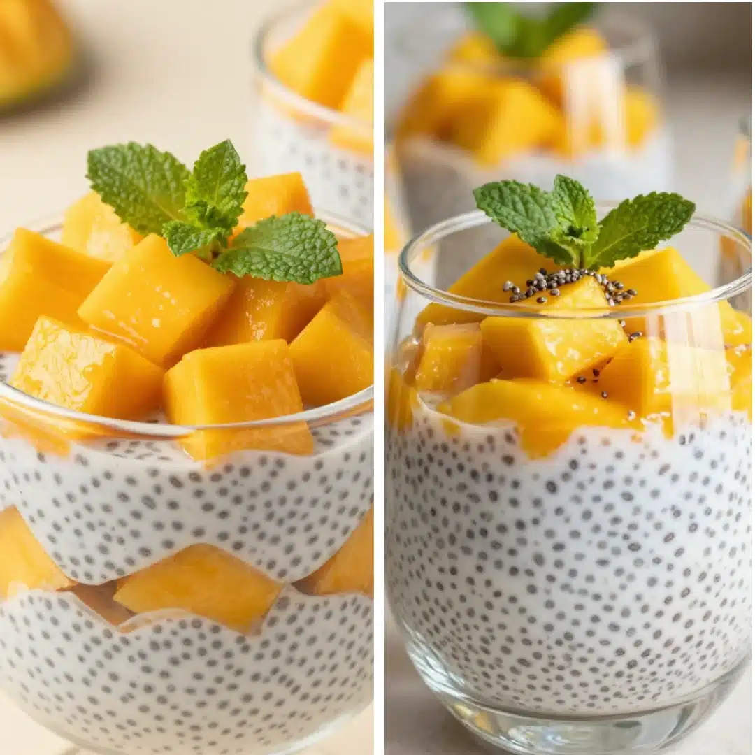 Coconut Milk Chia Pudding Fresh Mango