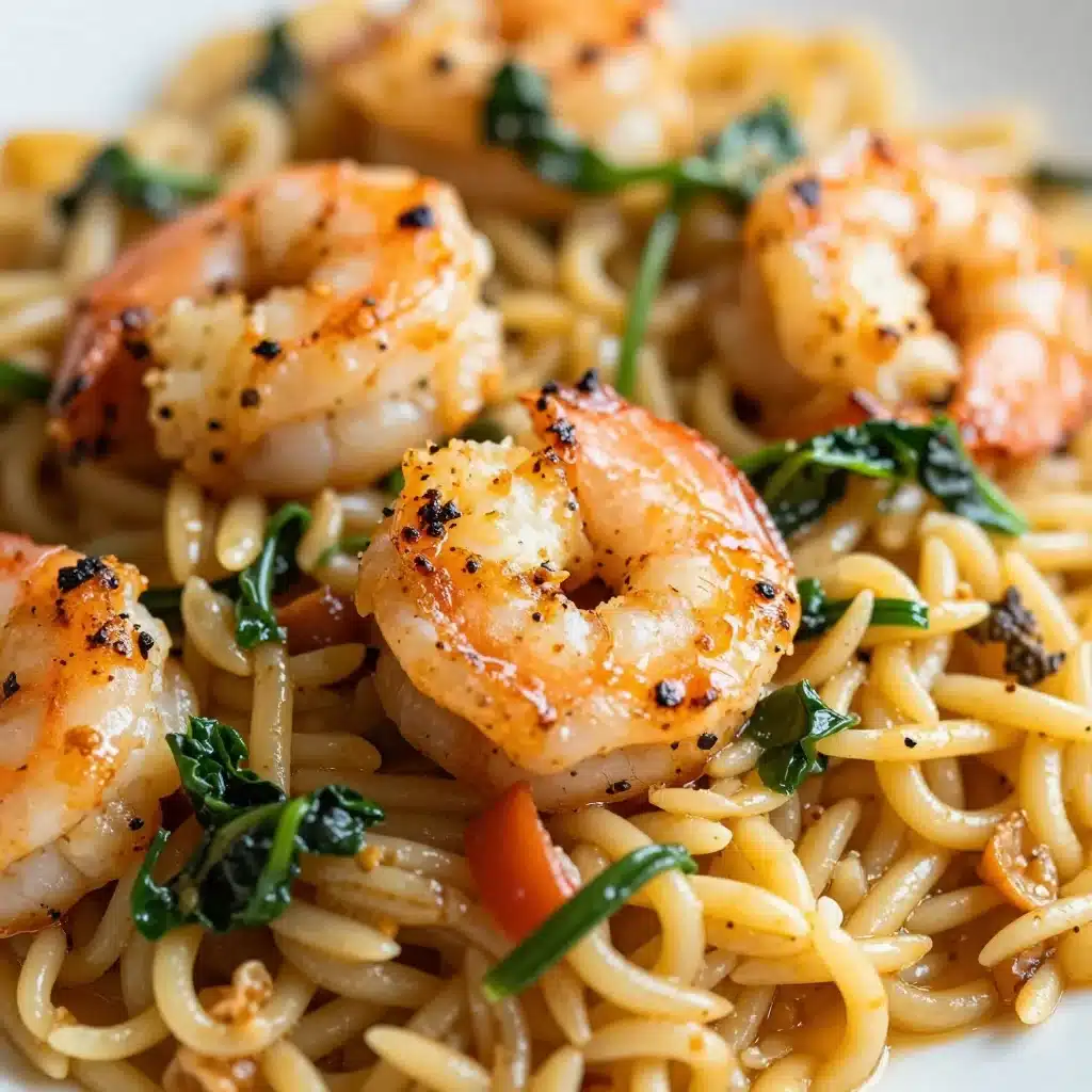 Creamy Shrimp Orzo with Lemon & Feta
