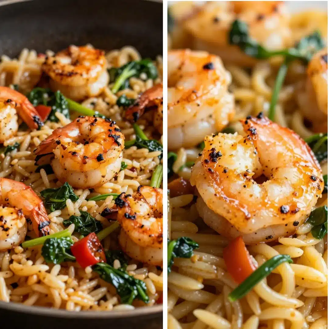 Creamy Shrimp Orzo With Lemon
