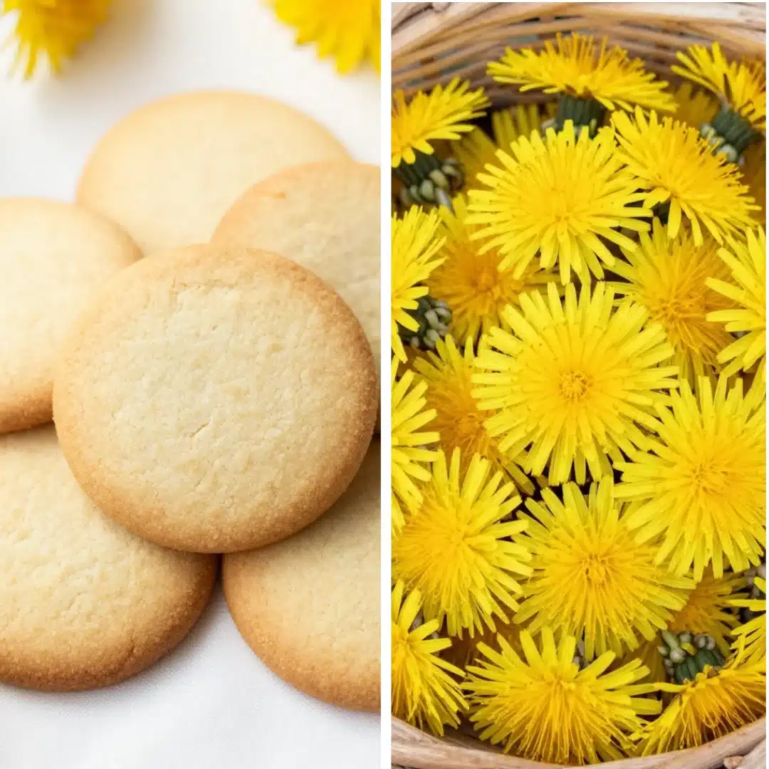 Dandelion Shortbread Cookies Tender Whispers