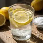 Gentle lemon salt water for natural bloating relief