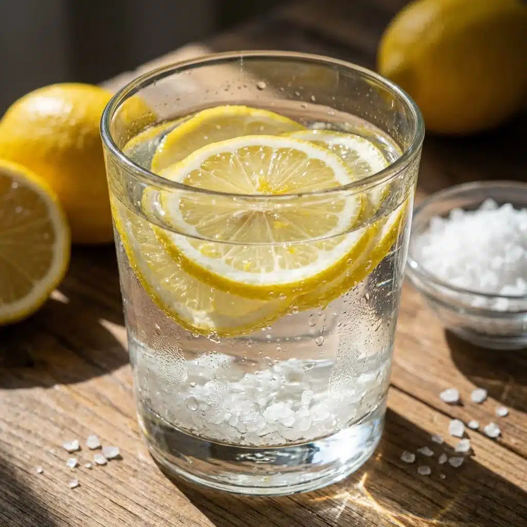 Gentle Lemon Salt Water for Bloating Relief 5 Gentle lemon salt water for natural bloating relief