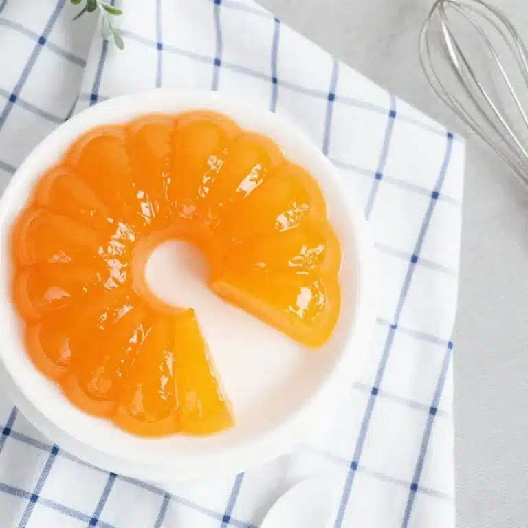 Colorful bowls of healthy homemade jello made with natural ingredients