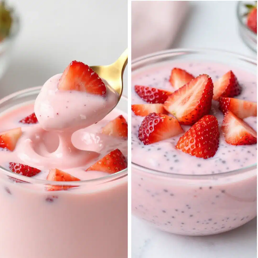 High-Protein Strawberry Cheesecake Pudding
