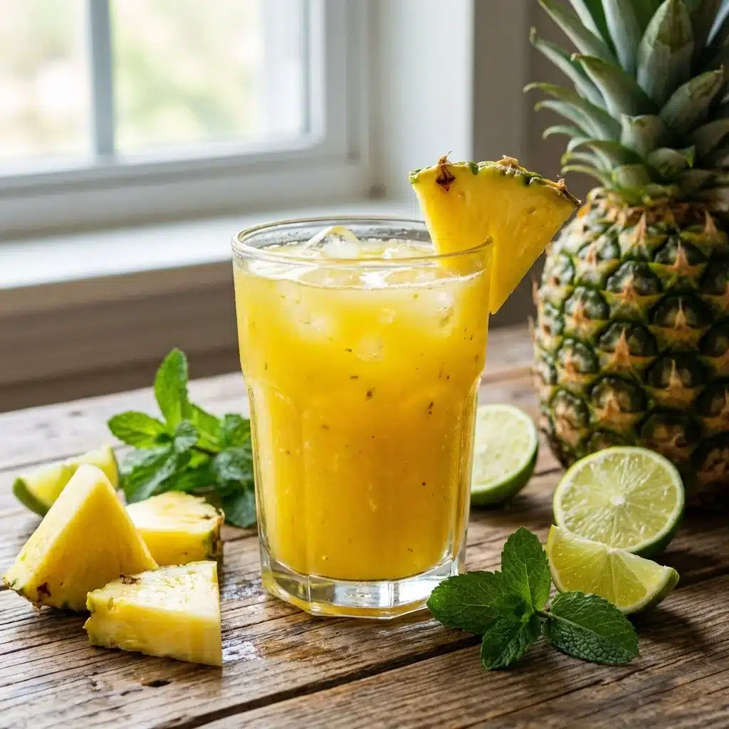 Homemade Pineapple Detox Drink for Belly Fat