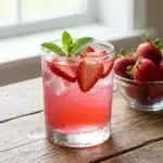 Homemade strawberry electrolyte drink for hydration and recovery