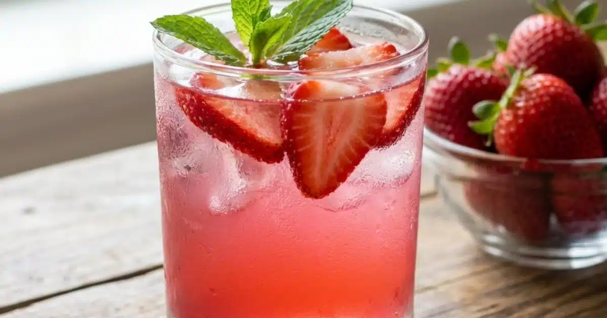 Homemade Strawberry Electrolyte Drink