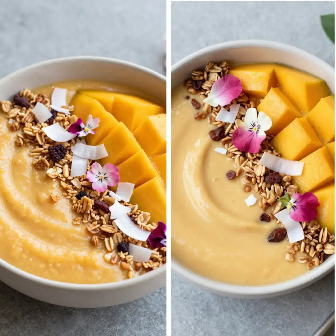Iced Mango Lassi Smoothie Bowl