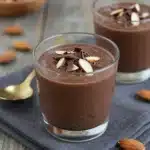 Delicious Keto Chocolate Chia Pudding in a bowl with chocolate sprinkles