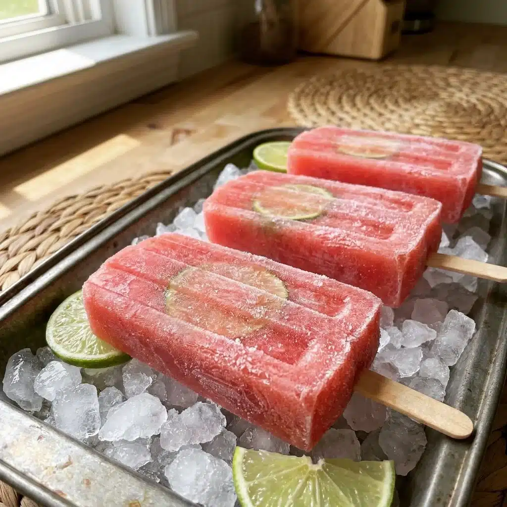 Lazy Watermelon Lime Popsicles for Hot Day Refreshments