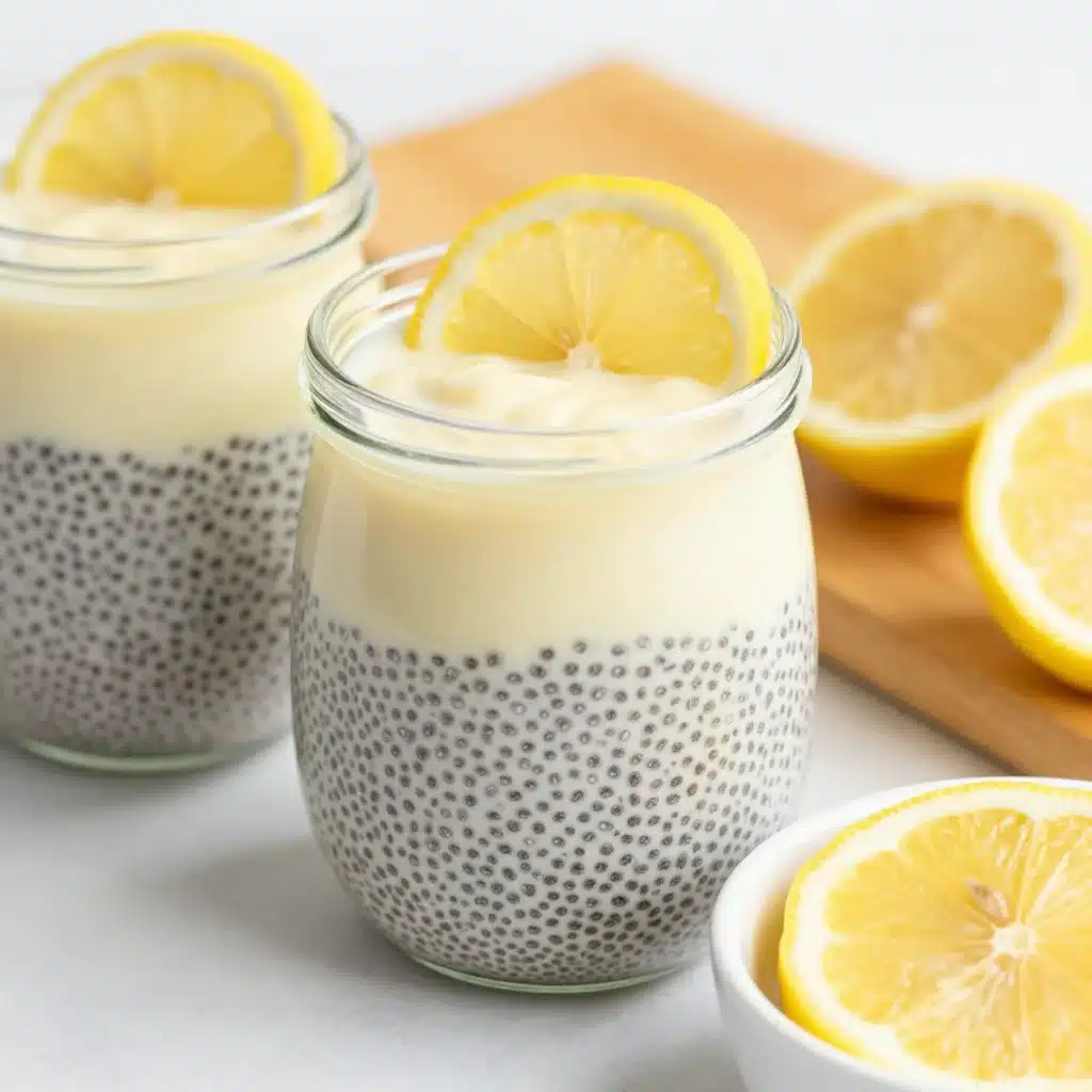 Lemon Cream Chia Pudding with Oat Milk