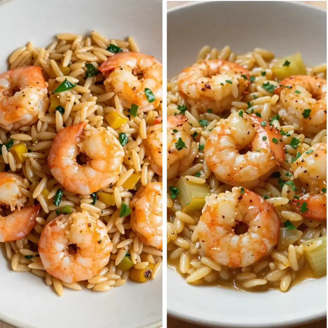 Lemony shrimp orzo Serenade