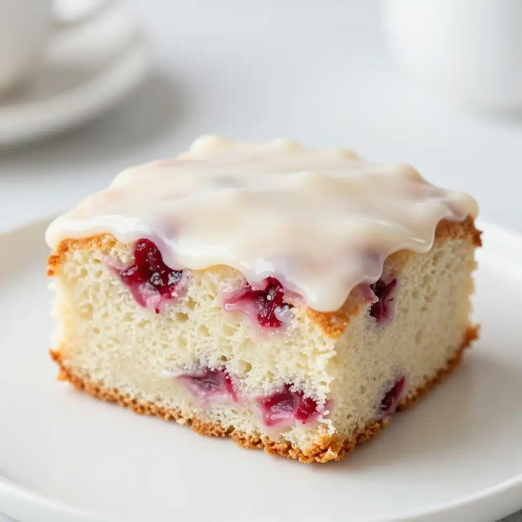Moist Rhubarb Cake with Butter Sauce