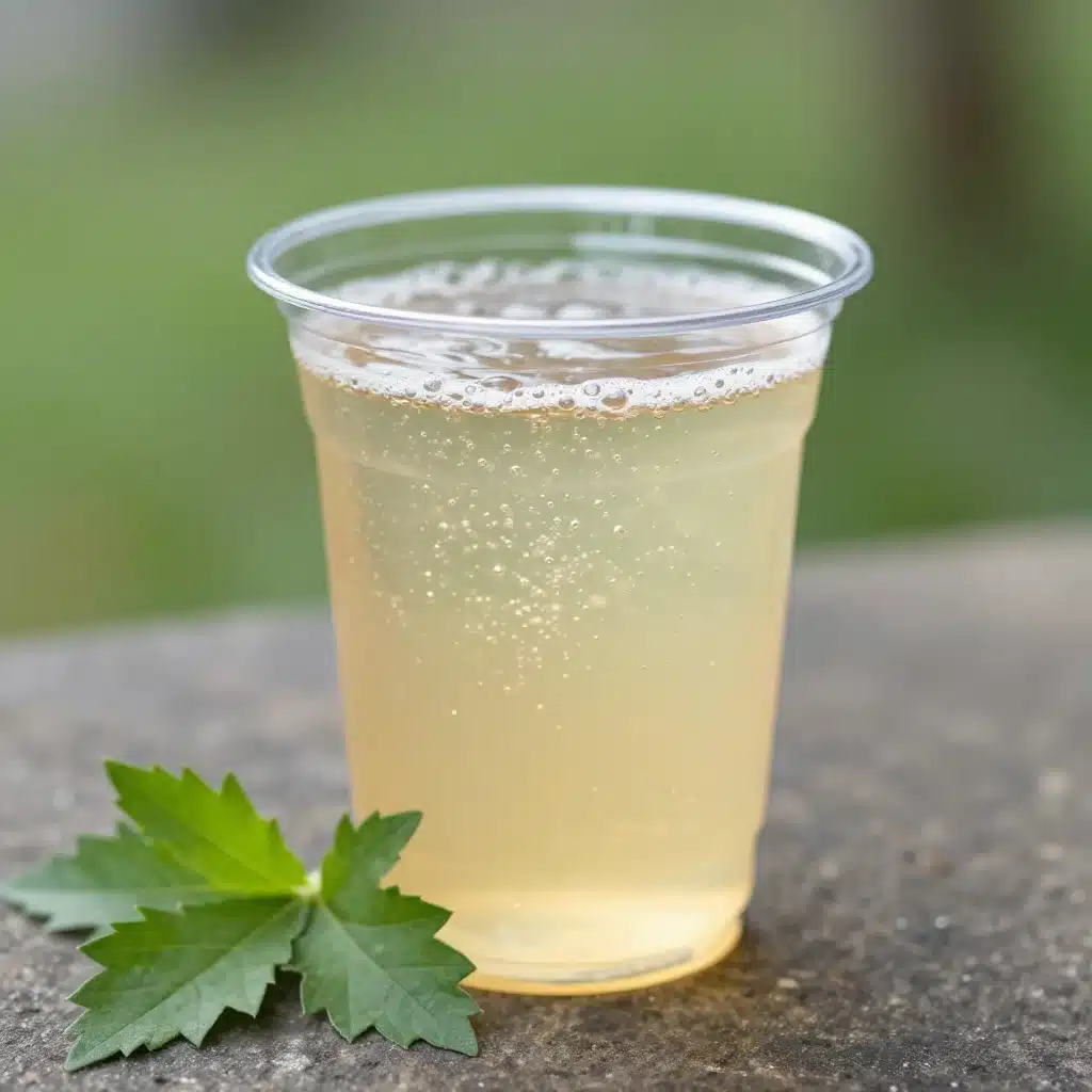 Homebrewed nettle beer featuring a refreshing herbal flavor.
