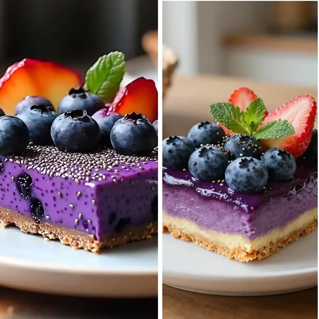 No-Bake Plant-Based Vegan Blueberry Chia Seed Pie