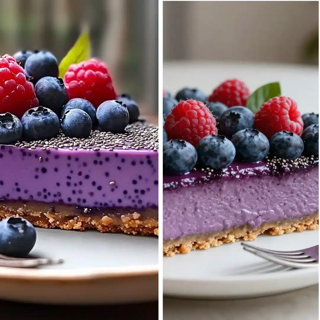 No-Bake Plant-Based Vegan Blueberry Pie
