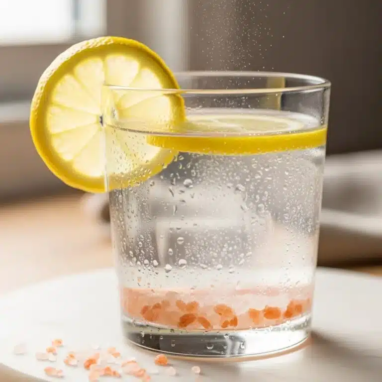 Home 1 Person sprinkling pink salt for weight loss benefits