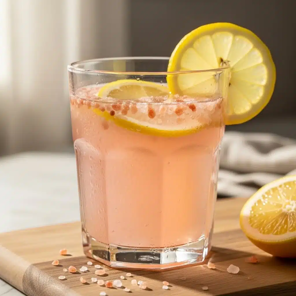 Pink salt used in a weight loss recipe for healthy living