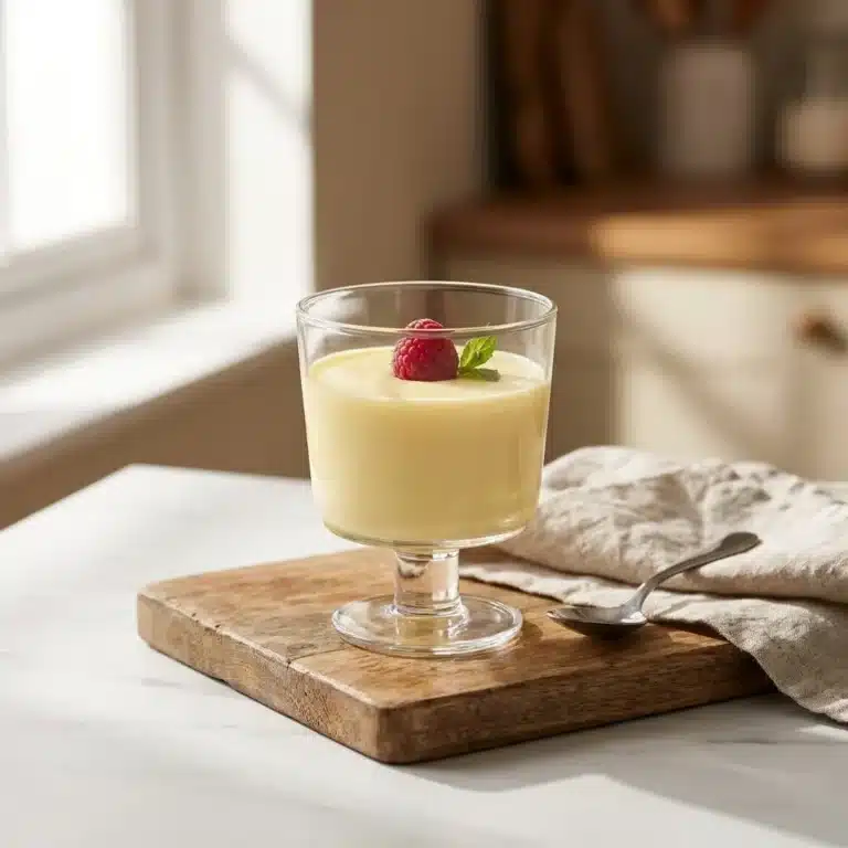 Delicate quick lemon posset cups garnished with lemon zest