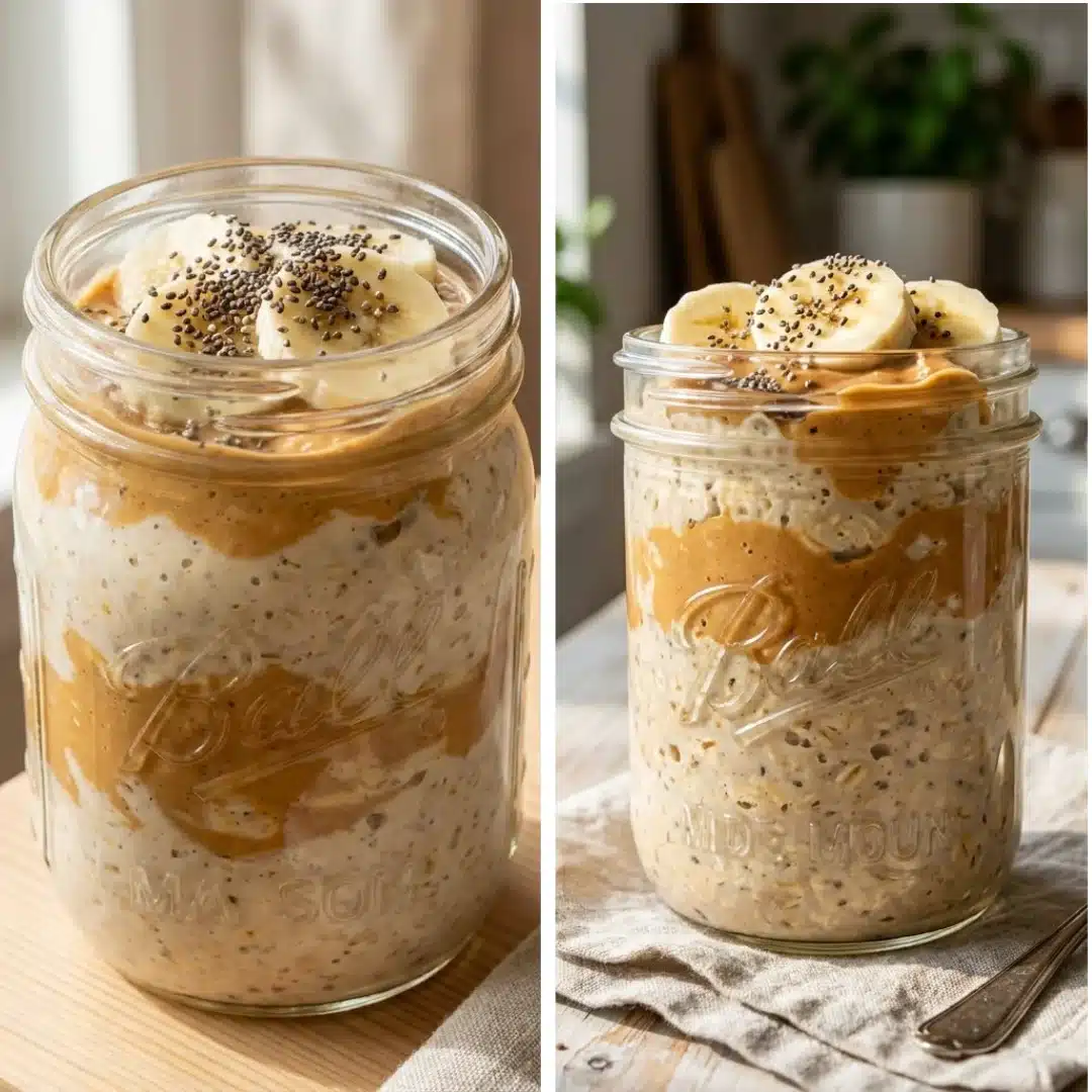 Quick Peanut Butter Overnight Oats